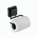 Suporte para Papel Higiênico com Ventosa Ultra-Aderente Preto Fosco