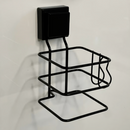 Suporte para Secador de Cabelo Fixação Ventosa Preto