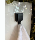 Gancho de Parede Preto Fosco com Ventosa Resistente 11,5cm