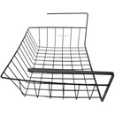 Kit Organizador Suporte 34cm +Porta Taça Suspensa De Armário Aço Preto Fosco