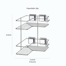 Cantoneira Porta Shampoo Dupla de Canto com Ventosa Cromado