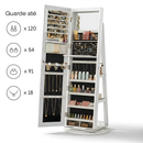 Espelho 360° 3 em 1 Penteadeira & Porta Joias e Bolsas