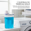 Dispenser Organizador de Lavanderia 2,5L com Copo Medidor | Pote Hermético