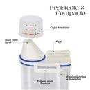 Dispenser Organizador de Lavanderia 2,5L com Copo Medidor | Pote Hermético