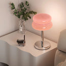 Abajur Decorativo Macaron - Luminária de Mesa de Vidro