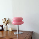 Abajur Decorativo Macaron - Luminária de Mesa de Vidro