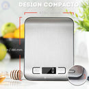 Balança de Cozinha Digital para Alimentos Culinária em Aço Inoxidável