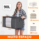 Bolsa Organizadora Grande 90L para Roupas, Cobertor, Edredons, Roupa de Cama