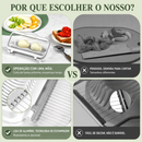Fatiador Multiuso PremiumSlice™ | Corte Uniforme para Ovos, Frutas, Queijos e Alimentos Macios