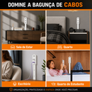 Extensor de Tomada FlexPower BR™ | Hub Inteligente Ajustável com USB-C, USB, TOMADA 2 PINOS E 3 PINOS 110/220v