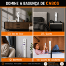 Extensor de Tomada FlexPower BR™ | Hub Inteligente Ajustável com USB-C, USB, TOMADA 2 PINOS E 3 PINOS 110/220v