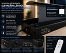 Tela de Projeção Elétrica Floor Rising Premium™ | 100” a 120” Retrátil, Motorizada e Portátil