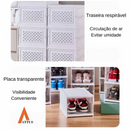 Sapateiro Dobrável Attus – Porta Transparente, Traseira Respirável | 3 ou 6 Andares