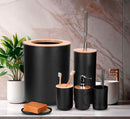 Kit Banheiro 6 Peças com Acabamento em Bambu – Preto ou Branco | Golden House