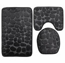 Kit Tapete de Banheiro 3 Peças Memory Foam – Textura 3D | Várias Cores