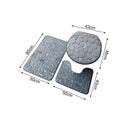 Kit Tapete de Banheiro 3 Peças Memory Foam – Textura 3D | Várias Cores