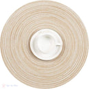 Jogo Americano Redondo Tecido Trançado 4 peças