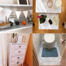 Papel de Parede Mármore Adesivo Branco - Parede, Móveis, Cozinha