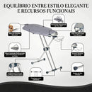 Tábua de Passar Roupas 360° – Giratória, Face Dupla e 8 Níveis de Altura