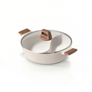 Panela Dupla Divisória Antiaderente + Kit Utensílios em Silicone