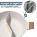 Panela Dupla Divisória Antiaderente + Kit Utensílios em Silicone