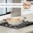 Panela Dupla Divisória Antiaderente + Kit Utensílios em Silicone