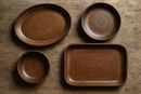 Conjunto 5 Travessas Cerâmica Rústica Marrom - Artesanal