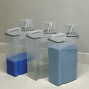 Kit 3 Potes Herméticos com Copo Medidor de Plástico 2,5 Litros