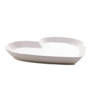 Prato Cerâmica Coração Branco - 14,5 cm