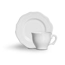 Jogo de Xícaras para Café com Pires Branco Algarve