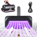 Aspirador Anti Ácaro Portátil Sem Fio Com Luz Uv Filtragem Cor Cinza/roxo