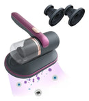 Aspirador Anti Ácaro Portátil Sem Fio Com Luz Uv Filtragem Cor Cinza/roxo
