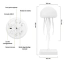 Luminária De Mesa Água-viva Led Decorativa
