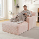 Sofá reclinável moderno com chaise longue