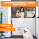Portão Retrátil 140cm Tela Segurança Bebê Pet Cercadinho