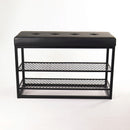 Sapateira Banco Sion Duo - Estofado Preto