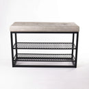 Sapateira Banco Sion Duo - Estofado Cinza