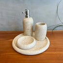 Conjunto de Banheiro em Mármore Natural - 4 peças