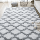 Tapete para Sala Retangular Peludo Estampado