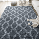 Tapete para Sala Retangular Peludo Estampado