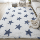 Tapete para Sala Retangular Peludo Estampado