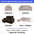 Capa Sofá Anti-Arranhão Semi-Impermeável - Tecido Jacquard