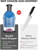 2026 Geedel Manual Food Chopper,2026 Prep Essential! Easily Chop Onions, Garlic, Veggies,BPA Free,Easy Clean